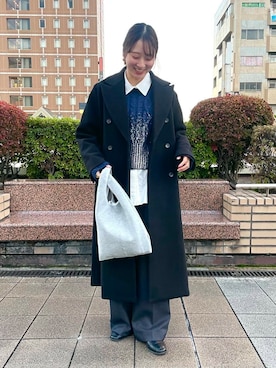 「アイテム（チェスターコート）」を使った、ひなちさん（レディース・164cm）の冬コーディネート