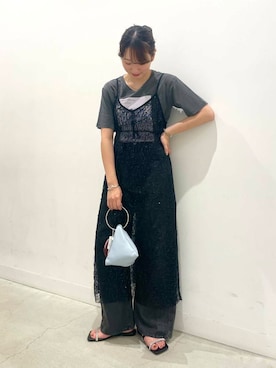 「SENSE OF PLACE by URBAN RESEARCH（センスオブプレイスバイアーバンリサーチ）のアイテム（サンダル）」を使った、ひなちさん（レディース・164cm）の夏コーディネート