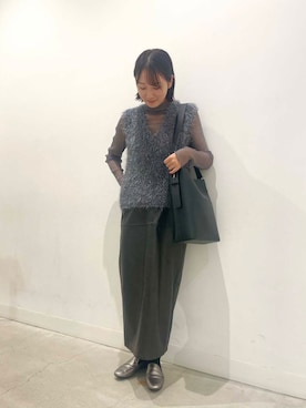 「ブルベ冬×秋カラーコーデ」｜ひなちさん（レディース・164cm）の秋コーディネート