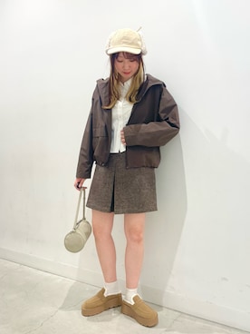 「アイテム（ショルダーバッグ）」を使った、ひなちさん（レディース・164cm）の秋コーディネート