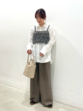 「アイテム（キャミソール）」を使った、ひなちさん（レディース・164cm）の秋コーディネート