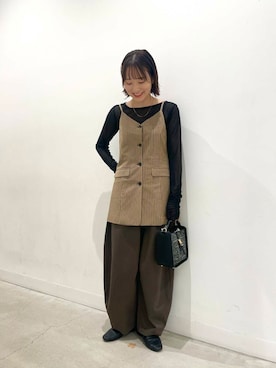 「ブルベ冬×秋カラーコーデ」｜ひなちさん（レディース・164cm）の秋コーディネート