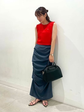 「SENSE OF PLACE by URBAN RESEARCH（センスオブプレイスバイアーバンリサーチ）のアイテム（スカート）」を使った、ひなさん（レディース・164cm）の夏コーディネート