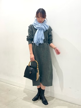 「骨格ナチュラル」｜ひなちさん（レディース・164cm）の冬コーディネート