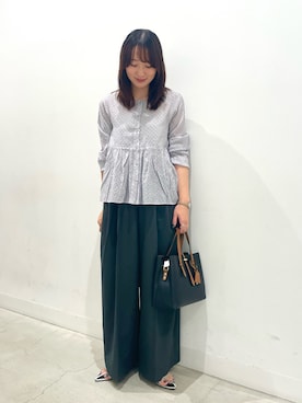 「SENSE OF PLACE by URBAN RESEARCH（センスオブプレイスバイアーバンリサーチ）のアイテム（サンダル）」を使った、ひなちさん（レディース・164cm）の秋コーディネート