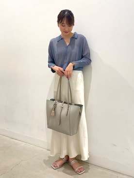 「SENSE OF PLACE by URBAN RESEARCH（センスオブプレイスバイアーバンリサーチ）のアイテム（スカート）」を使った、ひなさん（レディース・164cm）の夏コーディネート