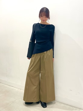 「アイテム（ブーツ）」を使った、ひなちさん（レディース・164cm）の秋コーディネート