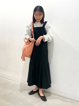 「SENSE OF PLACE by URBAN RESEARCH（センスオブプレイスバイアーバンリサーチ）のアイテム（バレエシューズ）」を使った、ひなちさん（レディース・164cm）の冬コーディネート