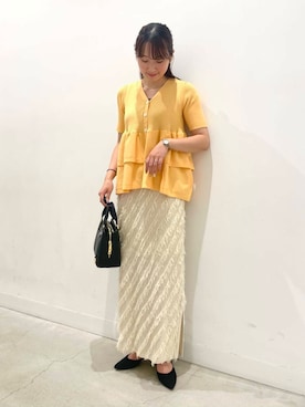 「骨格ナチュラル」｜ひなちさん（レディース・164cm）の夏コーディネート