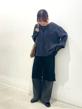 「アイテム（その他トップス）」を使った、ひなちさん（レディース・164cm）の秋コーディネート