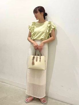 「SENSE OF PLACE by URBAN RESEARCH（センスオブプレイスバイアーバンリサーチ）のアイテム（スカート）」を使った、ひなさん（レディース・164cm）の夏コーディネート