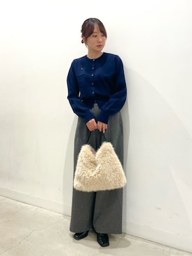 「SENSE OF PLACE by URBAN RESEARCH（センスオブプレイスバイアーバンリサーチ）のアイテム（カーディガン/ボレロ）」を使った、ひなちさん（レディース・164cm）の秋コーディネート