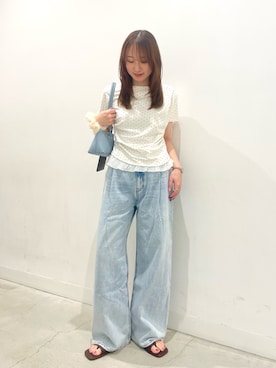 「SMELLY（スメリー）のアイテム」を使った、ひなちさん（レディース・164cm）の夏コーディネート