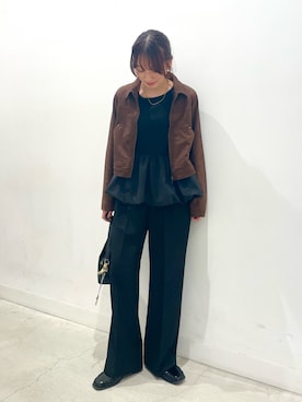 「アイテム（その他アウター）」を使った、ひなちさん（レディース・164cm）の秋コーディネート