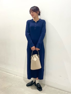 「アイテム（ワンピース/ドレス）」を使った、ひなちさん（レディース・164cm）の秋コーディネート