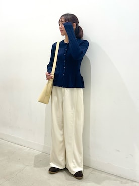 「アイテム（ニット/セーター）」を使った、ひなちさん（レディース・164cm）の秋コーディネート