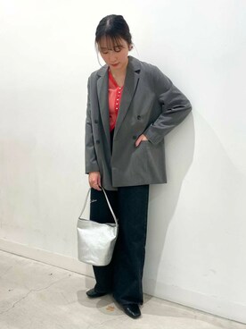 「春カラー」｜「アイテム（バレエシューズ）」を使った、ひなさん（レディース・164cm）の冬コーディネート