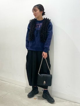 「チェーンバッグ」｜ひなちさん（レディース・164cm）の冬コーディネート