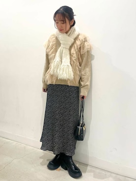 「SENSE OF PLACE by URBAN RESEARCH（センスオブプレイスバイアーバンリサーチ）の『消臭』サイドゴアボリュームソールブーツ（ブーツ）」を使った、ひなちさん（レディース・164cm）の冬コーディネート