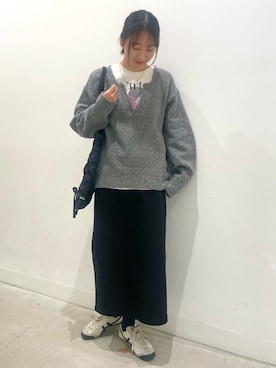 「Onitsuka Tiger（オニツカタイガー）のアイテム」を使った、ひなさん（骨格ナチュラル・レディース・164cm）の冬コーディネート