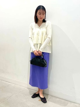 「春カラー」｜「アイテム（バレエシューズ）」を使った、ひなさん（レディース・164cm）の冬コーディネート