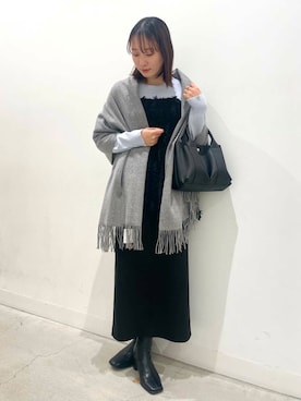 「SENSE OF PLACE by URBAN RESEARCH（センスオブプレイスバイアーバンリサーチ）のポンチタイトスカート（スカート）」を使った、ひなちさん（レディース・164cm）の冬コーディネート