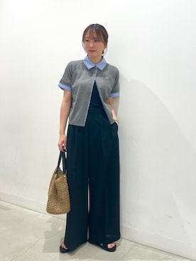 「RODE SKO（ロデスコ）のクロスサンダル（Sandals、ブラック系）」を使った、ひなちさん（レディース・164cm）の夏コーディネート