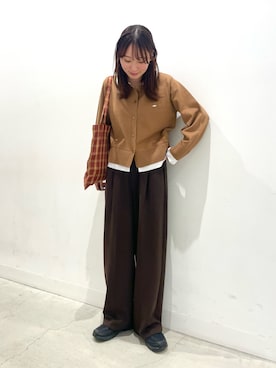 「SENSE OF PLACE by URBAN RESEARCH（センスオブプレイスバイアーバンリサーチ）のアイテム（トートバッグ）」を使った、ひなちさん（レディース・164cm）の秋コーディネート