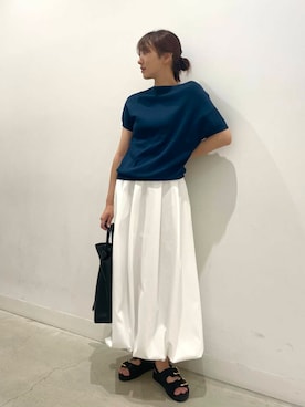 「SENSE OF PLACE by URBAN RESEARCH（センスオブプレイスバイアーバンリサーチ）のアイテム（スカート）」を使った、ひなさん（レディース・164cm）の夏コーディネート