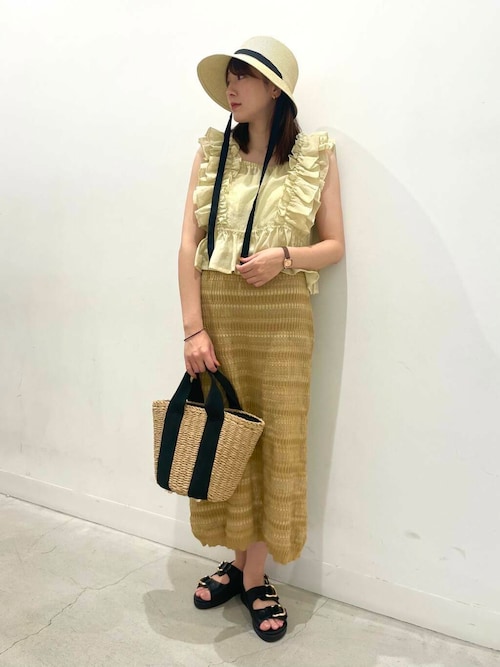 SENSE OF PLACE by URBAN RESEARCH スカート マルチボーダーニット