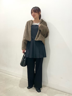 「SENSEOFPLACE」｜「アイテム（ブルゾン）」を使った、ひなちさん（レディース・164cm）の秋コーディネート