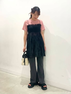 「SENSE OF PLACE by URBAN RESEARCH（センスオブプレイスバイアーバンリサーチ）のアイテム（サンダル）」を使った、ひなちさん（レディース・164cm）の夏コーディネート