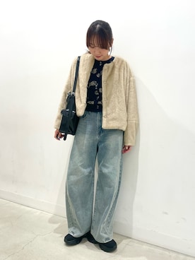 「アイテム（ショルダーバッグ）」を使った、ひなちさん（レディース・164cm）の秋コーディネート