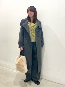 「アイテム（ローファー）」を使った、ひなちさん（レディース・164cm）の秋コーディネート