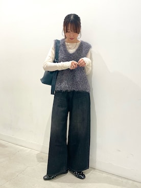 「SMELLY（スメリー）のアイテム」を使った、ひなちさん（レディース・164cm）の冬コーディネート