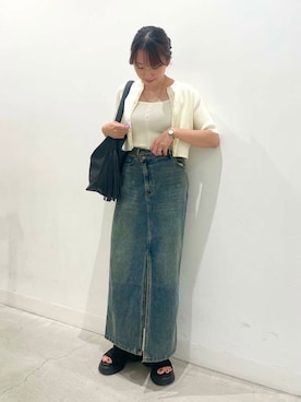 「SENSE OF PLACE by URBAN RESEARCH（センスオブプレイスバイアーバンリサーチ）のアイテム（サンダル）」を使った、ひなちさん（レディース・164cm）の夏コーディネート