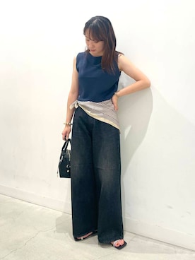 「アイテム（ヘアゴム）」を使った、ひなちさん（レディース・164cm）の夏コーディネート