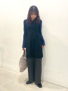 「アイテム（キャミソール）」を使った、ひなちさん（レディース・164cm）の秋コーディネート