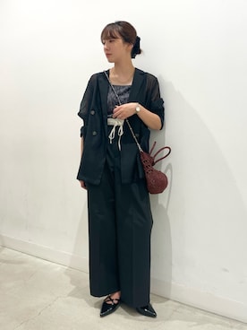 「SENSE OF PLACE by URBAN RESEARCH（センスオブプレイスバイアーバンリサーチ）のアイテム（テーラードジャケット）」を使った、ひなちさん（レディース・164cm）の夏コーディネート