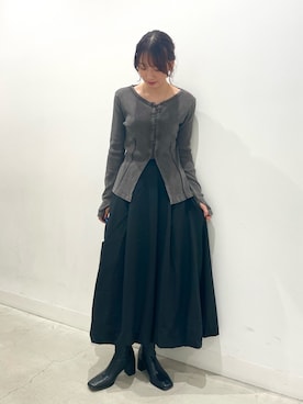 「アイテム（ブーツ）」を使った、ひなちさん（レディース・164cm）の秋コーディネート