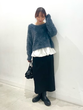 「アイテム（ニット/セーター）」を使った、ひなちさん（レディース・164cm）の秋コーディネート
