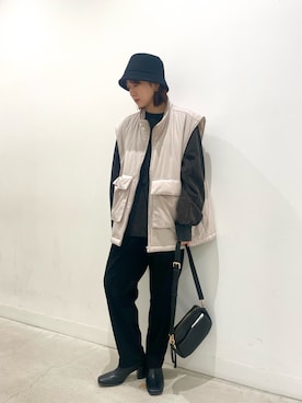 「SENSE OF PLACE by URBAN RESEARCH（センスオブプレイスバイアーバンリサーチ）のヴィンテージルーズスウェット（Tシャツ/カットソー）」を使った、ひなちさん（レディース・164cm）の秋コーディネート