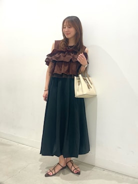 「SENSE OF PLACE by URBAN RESEARCH（センスオブプレイスバイアーバンリサーチ）のアイテム（スカート）」を使った、ひなちさん（レディース・164cm）の夏コーディネート