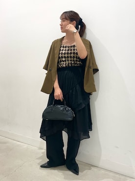 「アイテム（ジャケット/アウター）」を使った、ひなちさん（レディース・164cm）の夏コーディネート