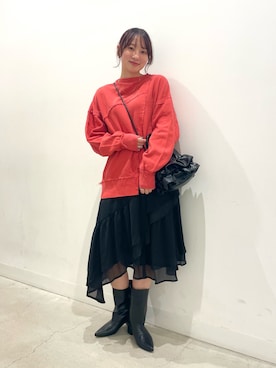 「アイテム（スウェット）」を使った、ひなちさん（レディース・164cm）の秋コーディネート