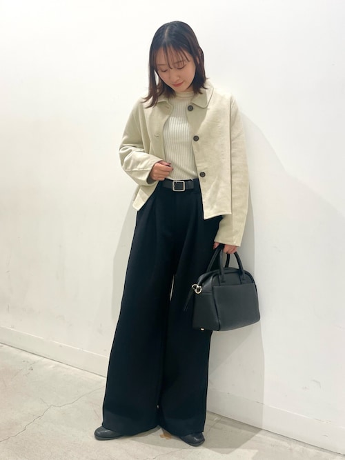 セール】ジャージメルトンタックワイドパンツ（スラックス