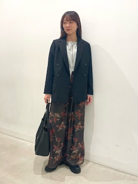 「アイテム（ブーツ）」を使った、ひなちさん（レディース・164cm）の秋コーディネート