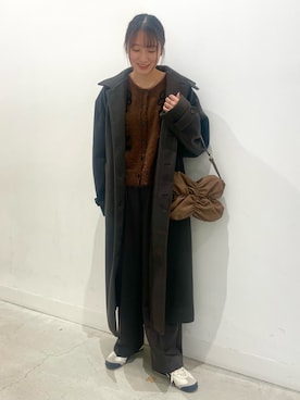 「SENSE OF PLACE by URBAN RESEARCH（センスオブプレイスバイアーバンリサーチ）のアイテム（ステンカラーコート）」を使った、ひなさん（レディース・164cm）の冬コーディネート