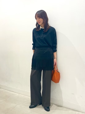 「アイテム（ポロシャツ）」を使った、ひなちさん（レディース・164cm）の秋コーディネート