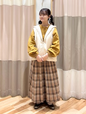 「Samansa Mos2（サマンサ モスモス）のアイテム（スカート）」を使った、うらたんさん（レディース・155cm）の秋コーディネート